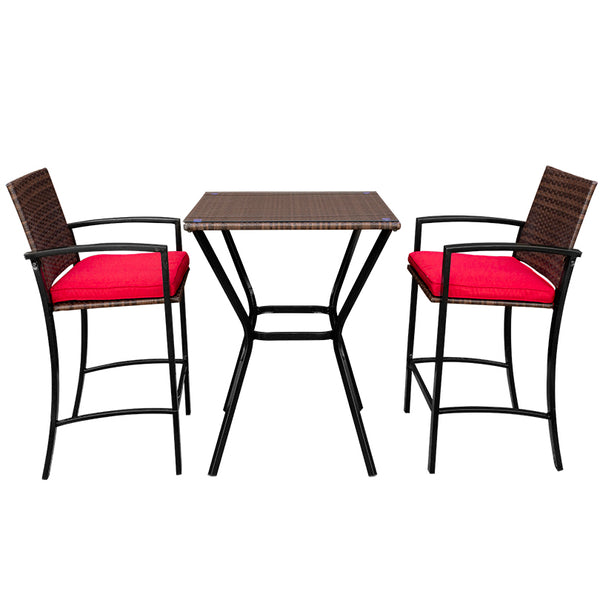 3 Piece Steel Wicker Bar Set TDC USA INC