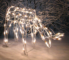 26" Lighted Feeding Reindeer [doe]