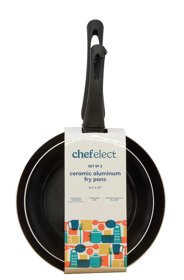 ChefElect 2-pack Ceramic Aluminum Fry Pans