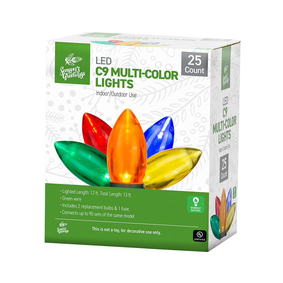 25-count Multicolor C9 LED Lights