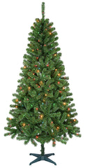 6.5' Pre-Lit Tree with Multicolor Mini-lights