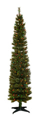 7' Multicolor Pre-lit Madison Pine Tree