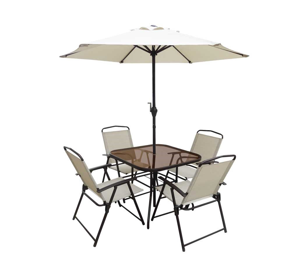 6-piece Sling Patio Set (chocolate)