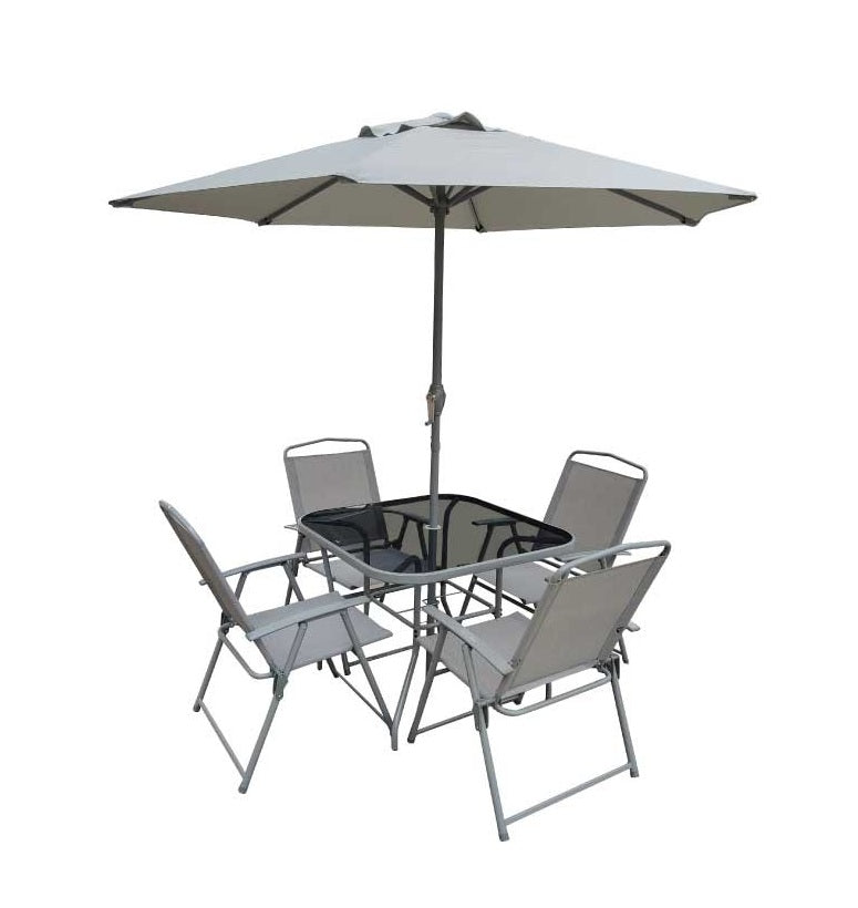 6-piece Sling Patio Table (gray)