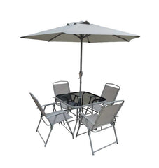 6-piece Sling Patio Table (gray)