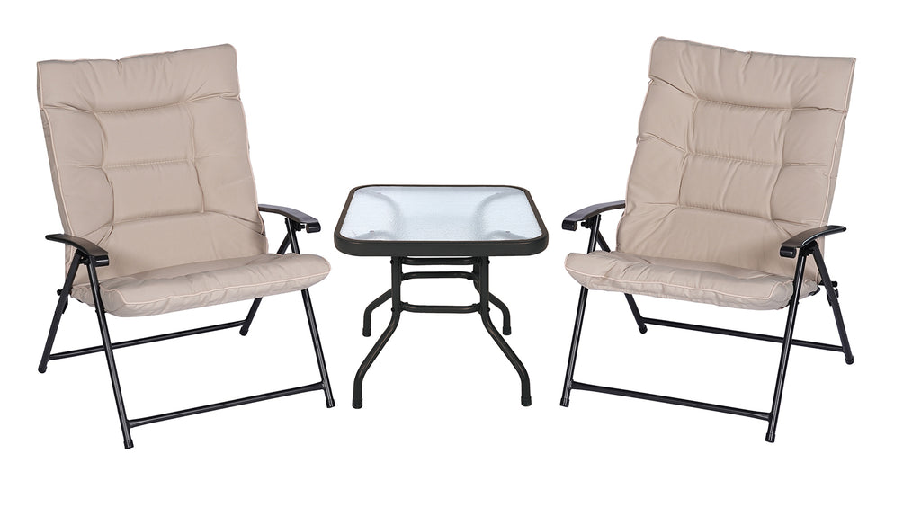 3-piece Padded Folding Bistro Set