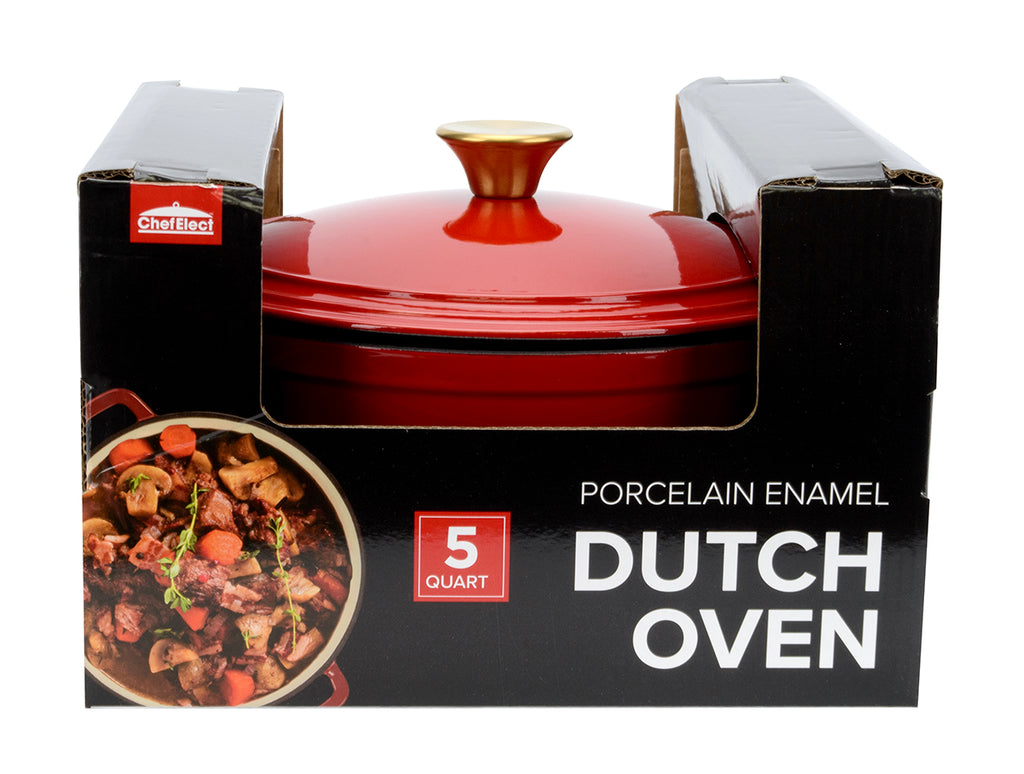 ChefElect 5 qt Cast Iron Dutch Oven