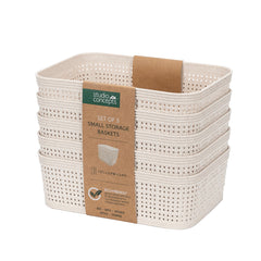 5-pack Small Eco-Friendly Wheat Straw Basket