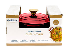 ChefElect 3 qt Cast Iron Dutch Oven