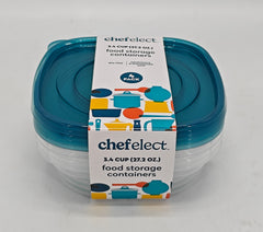 ChefElect 4-pack 3.4 cup Food Storage Containers