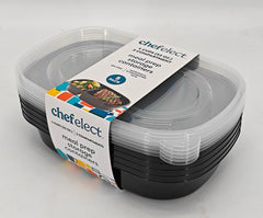 ChefElect 5-pack 4 cup 2-compartment Meal Prep Storage Containers