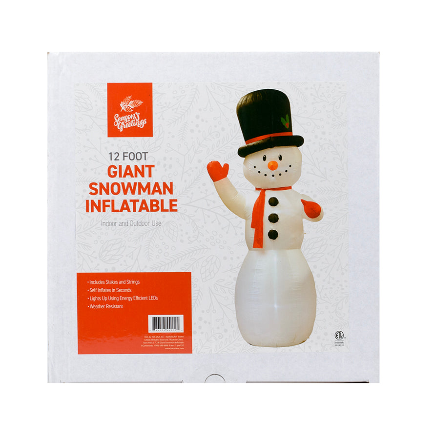 12' Giant Snowman Inflatable