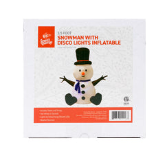 3.5' Snowman with Disco Lights Inflatable
