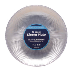 10-count 10.25" Dinner Plates - Heavy Duty Plastic