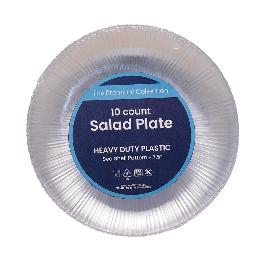 10-count 7.5" Salad Plates - Heavy Duty Plastic