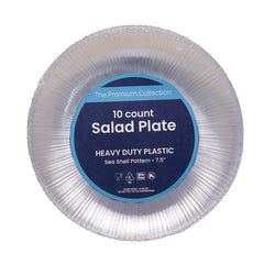 10-count 7.5" Salad Plates - Heavy Duty Plastic