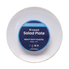 10-count 7.5" Salad Plates - Heavy Duty Plastic [white]