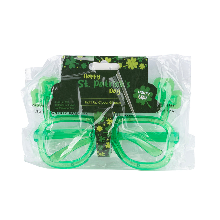 Clover Light Up Glasses
