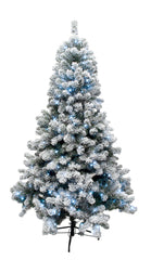 6.5' Pre-Lit PVC Flocking Tree