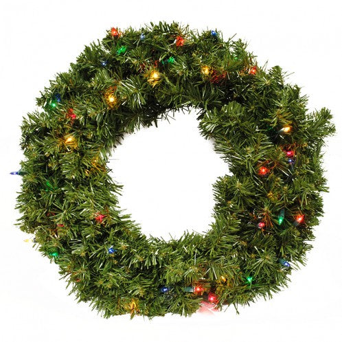 24" Wreath with 200 Tips & 50 Mini-lights
