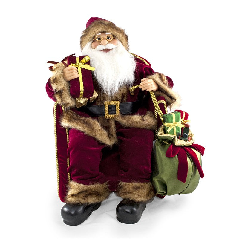 24" Santa Sitting with Gifts