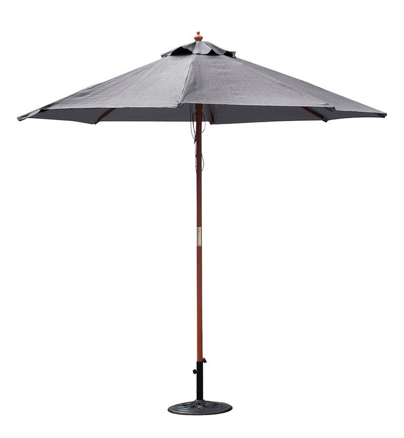 9 black patio umbrella wood pole 9' Wooden Market Umbrella – TDC USA INC