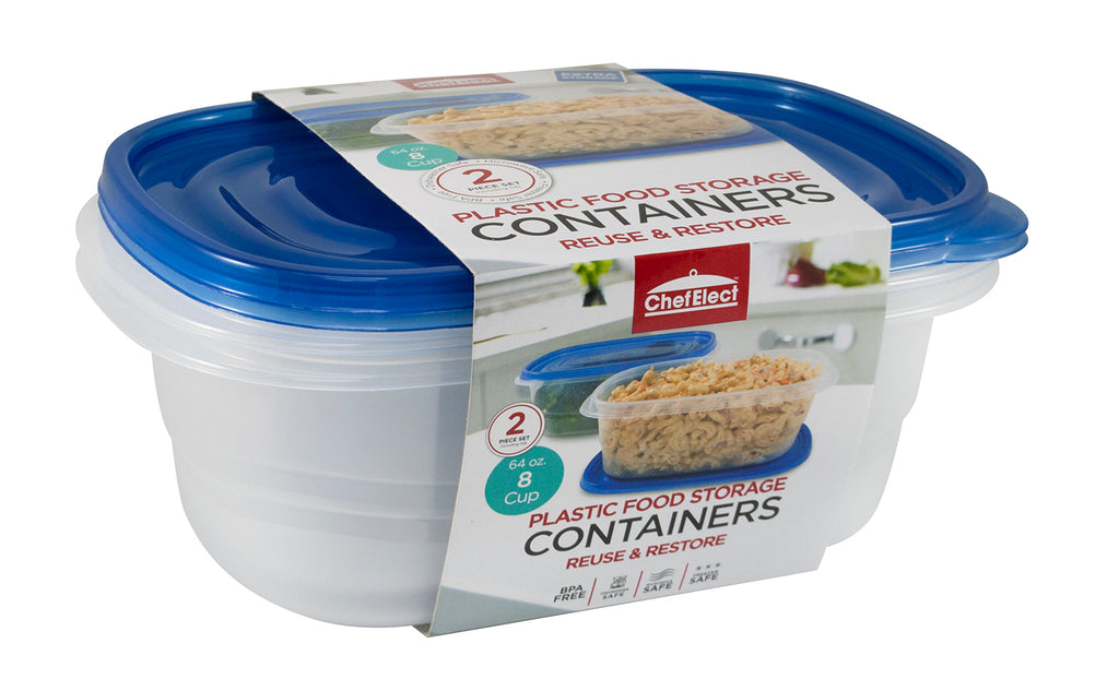 Chef Elect 5 Cup Food Storage Containers, 2 count