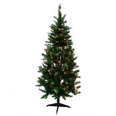 Pre-Lit 4.5' Pine Tree with 100 Clear Mini-lights