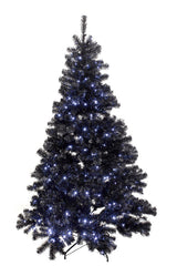 6.5' Black Tree with 300 Cool-white LED Lights