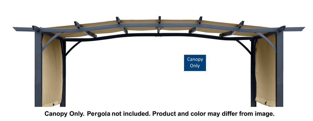 11' x 9' Pergola Replacement [NO ZIPPERS] Canopy (beige) [Aldi/ShopRite]