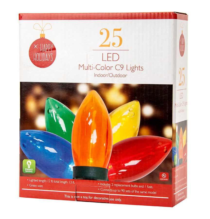 25 Count Clear C9 LED Lights